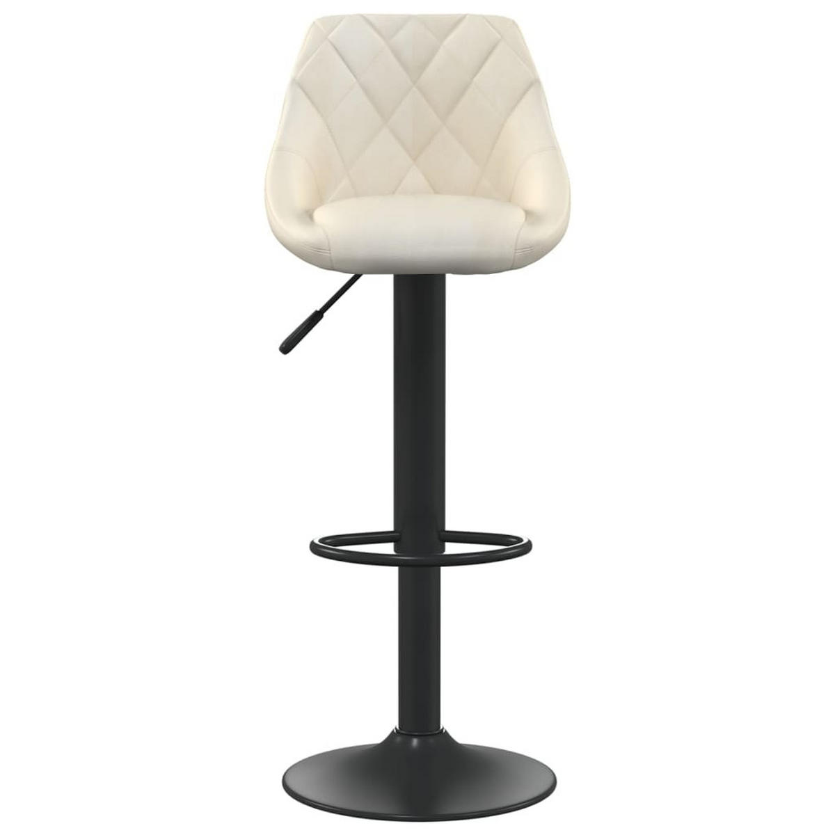 BARHOCKER Duke höhenverstellbar Creme Samt - Creme, Textil (46/103/44cm) - DELUKE