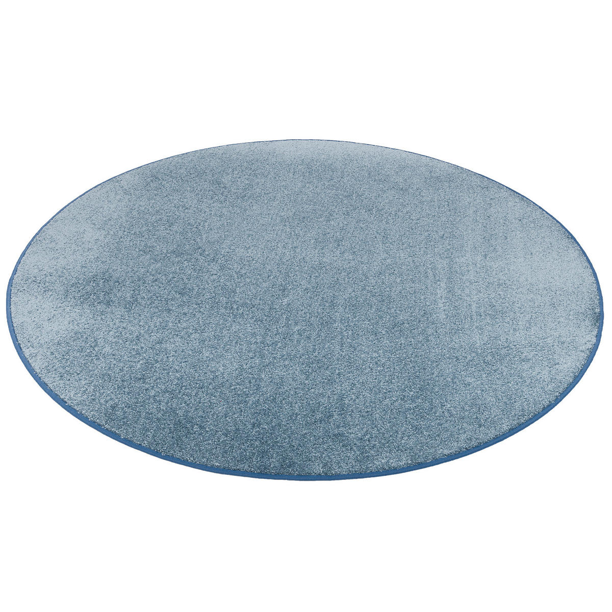 HOCHFLOR VELOURS TEPPICH LUNA RUND - Blau, Textil (133/133cm) - Snapstyle