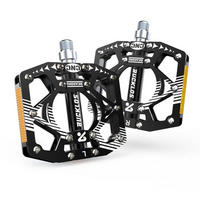 FAHRRADPEDALE Aluminium MTB Plattformpedale Schwarz mit Reflektoren - Schwarz, Metall (10/1.5/12.2cm)