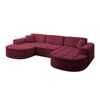 WOHNLANDSCHAFT TARO-U1 - 303x171x79,5 cm Bordeauxrot - Bordeaux, Holzwerkstoff/Textil (303/79.5/171cm) - ALTDECOR