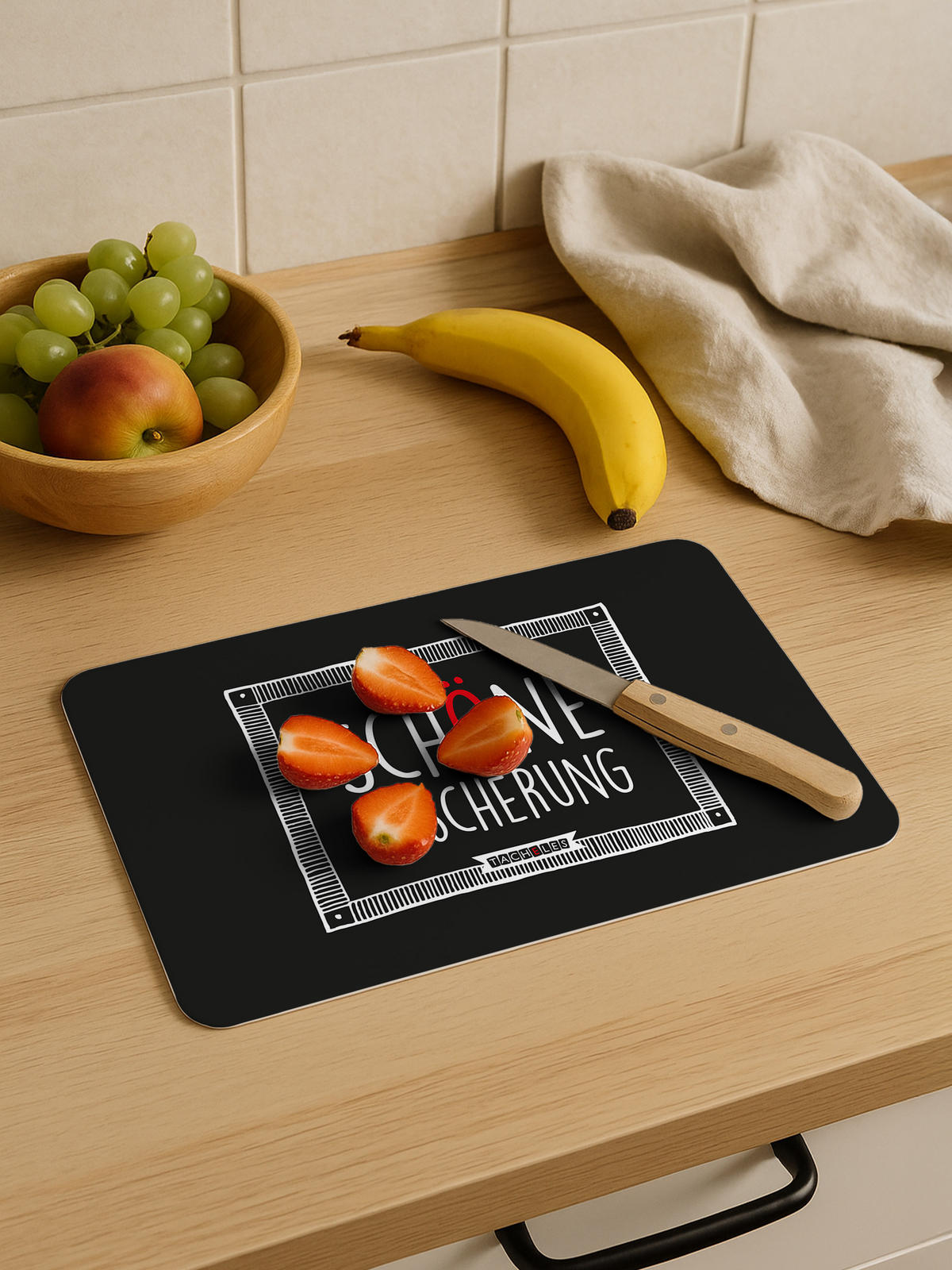 BRETTCHEN Tacheles Schöne Bescherung Schwarz 14,5 x 23,5 cm - Schwarz, Kunststoff (14.5/23.5cm) - United Labels