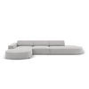 ECKSOFA links Jodie aus strukturiertem Stoff hellgrau 4 Sitzplätze - Hellgrau, Textil (166/342cm) - Micadoni