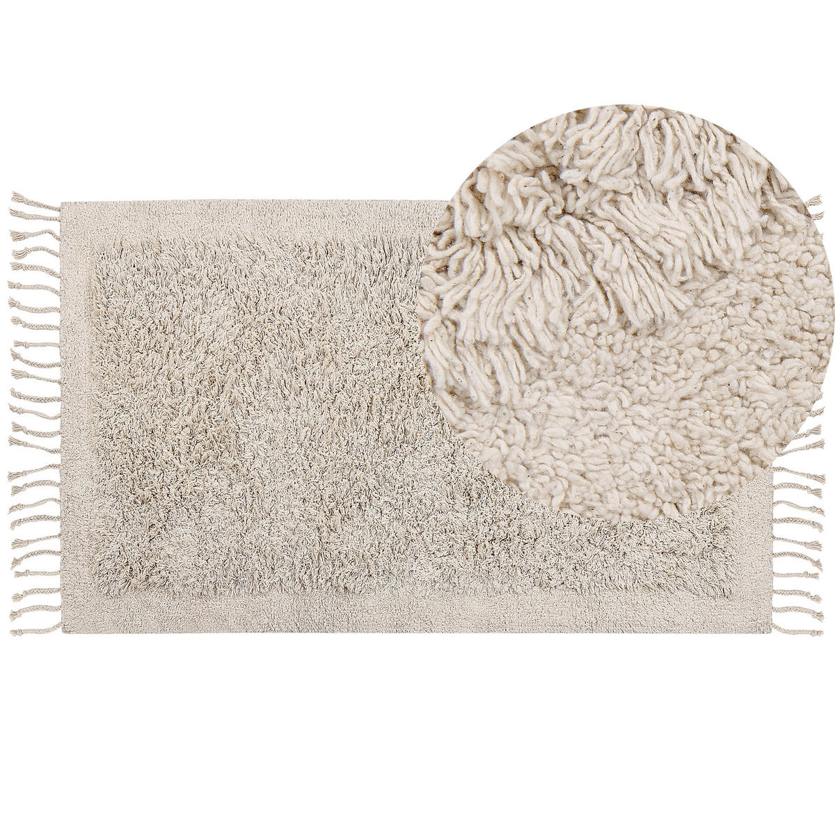 SHAGGY-TEPPICH Bitlis 150/80 cm - Beige, Textil (80/150cm) - Beliani
