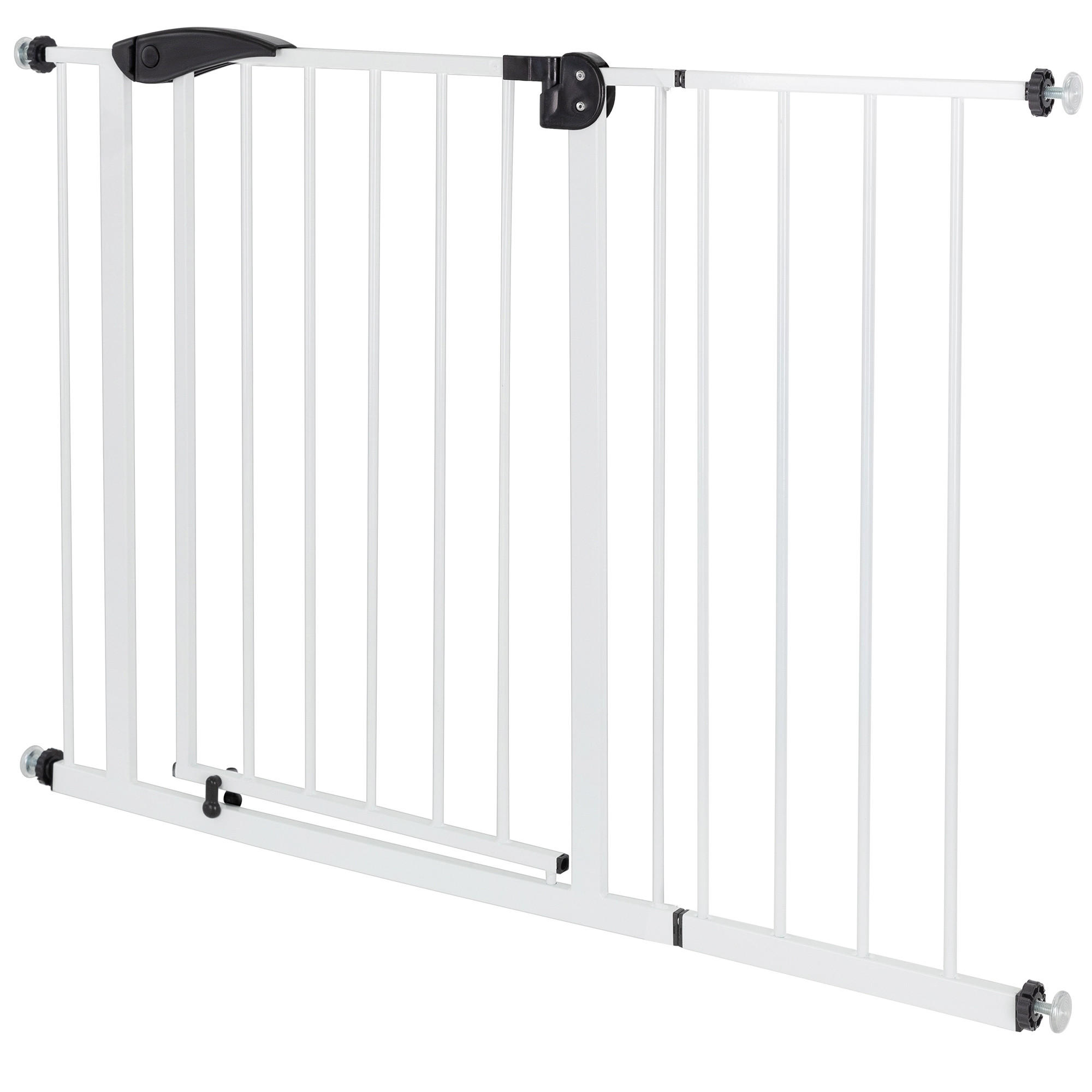 BEZPEČNOSTNÍ MŘÍŽKA NA DVEŘE 105–115 cm, bílá, včetně 30cm prodloužení, bez vrtání - bílá, kov (3/115cm) - ECD-Germany
