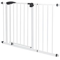 BEZPEČNOSTNÍ MŘÍŽKA NA DVEŘE 105–115 cm, bílá, včetně 30cm prodloužení, bez vrtání - bílá, kov (3/115cm) - ECD-Germany