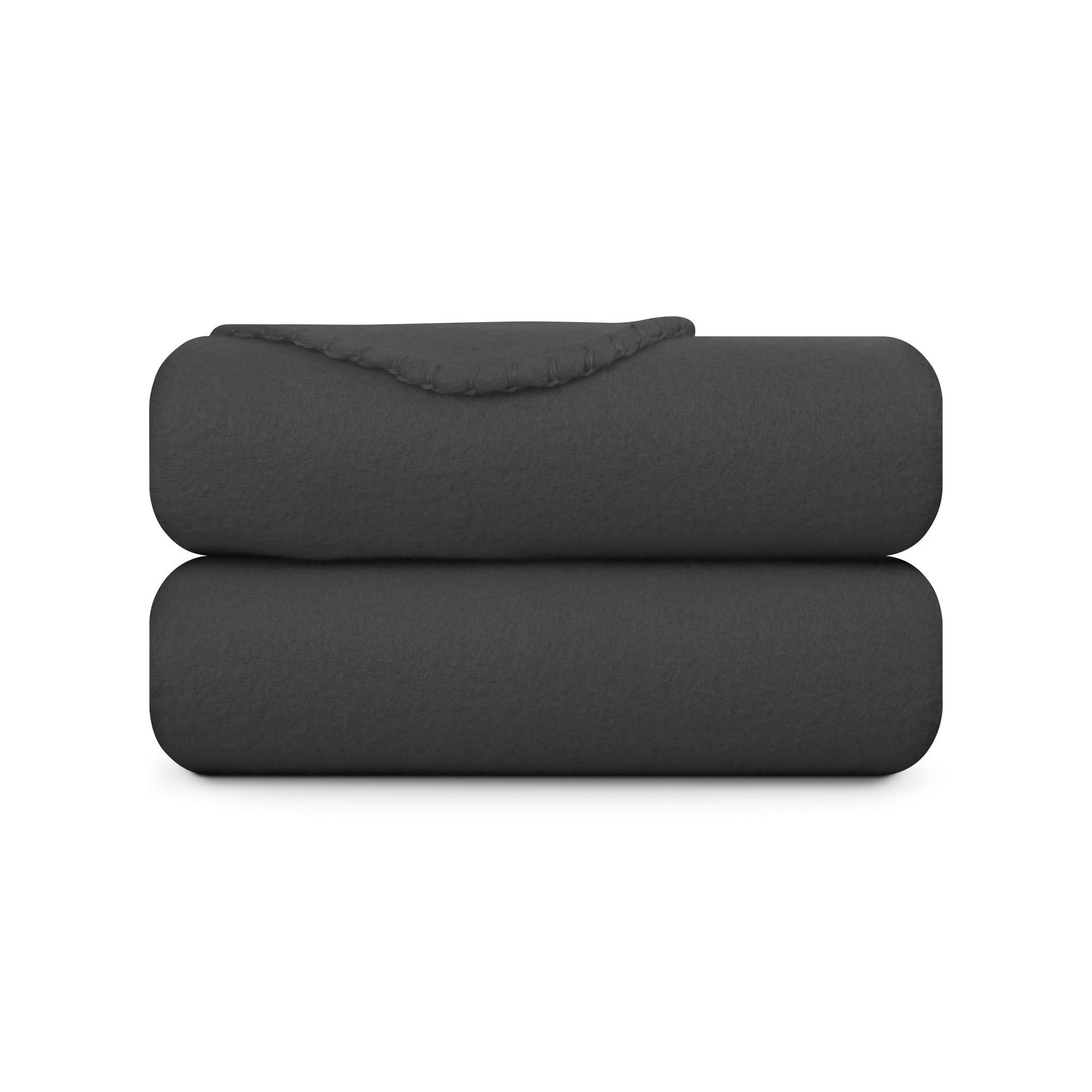 KUSCHELDECKE Fleece 130x170 cm Anthrazit - Anthrazit, Textil (130/170cm) - Bestlivings