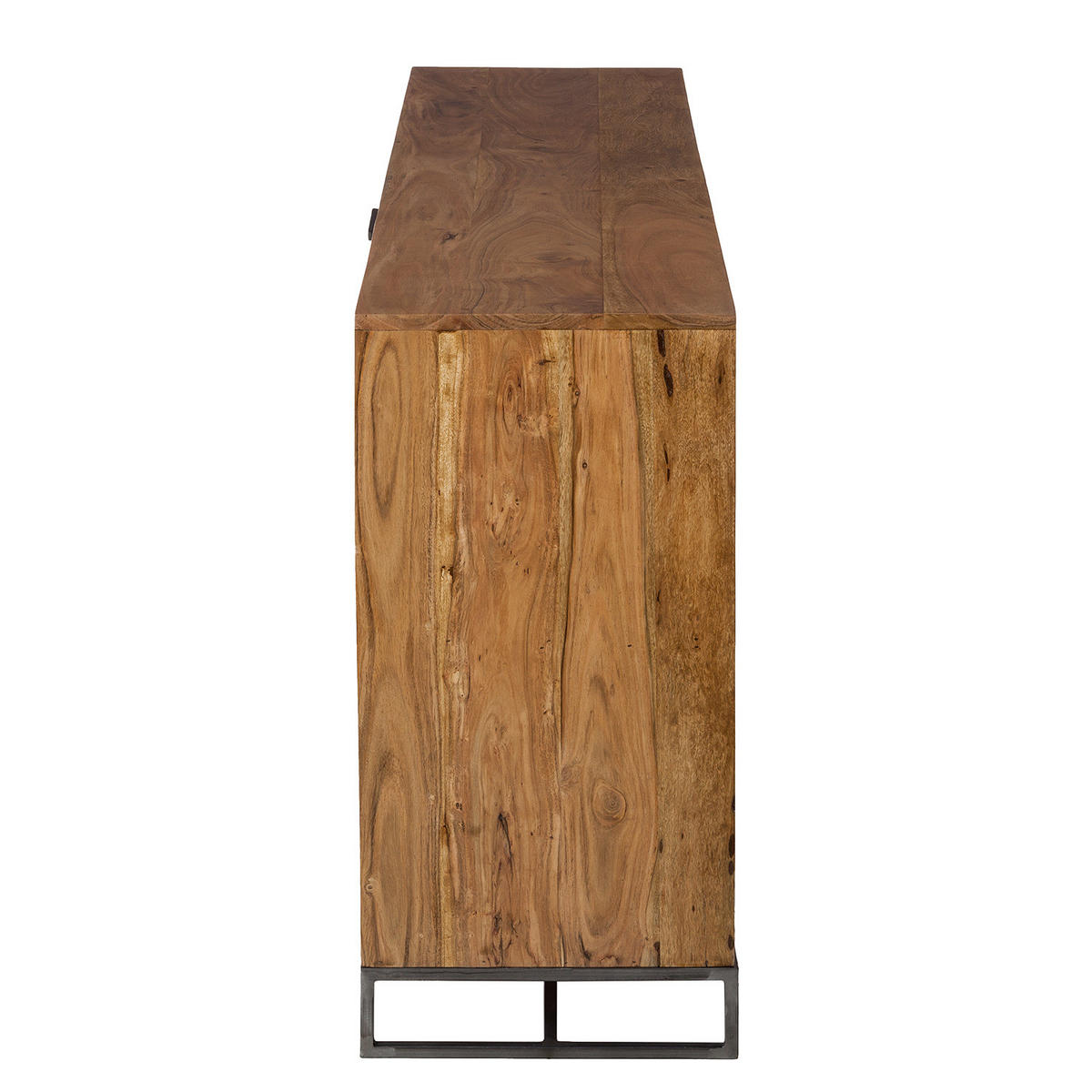 SIDEBOARD - Akazie massiv / Eisen, Typ A - Akaziefarben, Holz (200/80/40cm) - home24