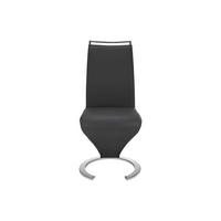 STUHL - 61 cm x 49 cm - Kunstleder - Schwarz - TWIZY - Schwarz, Leder (61/100/49cm) - Vente-Unique
