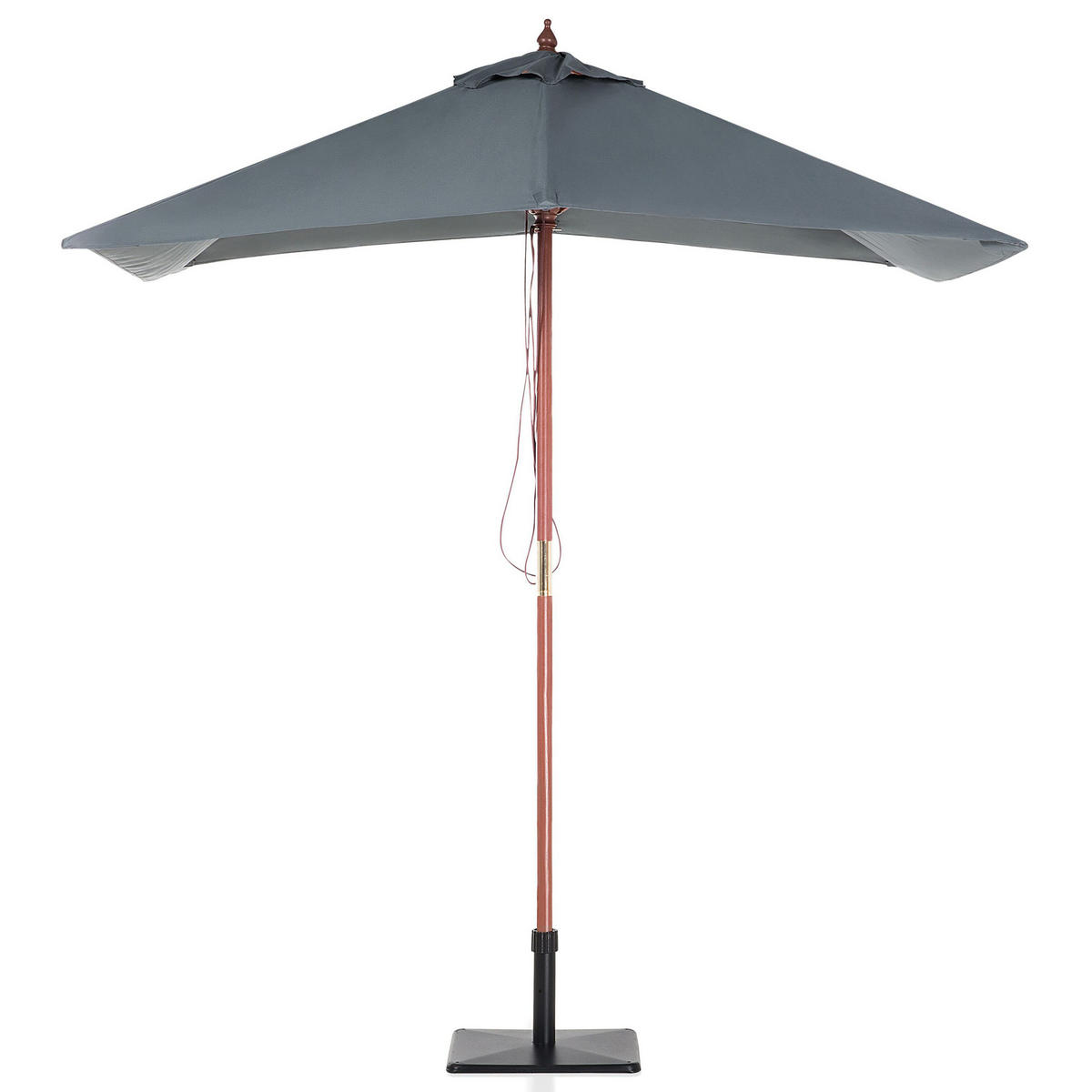 SONNENSCHIRM dunkelgrau 195/144/244 cm Flamenco - Grau, Textil (195/144cm) - Beliani