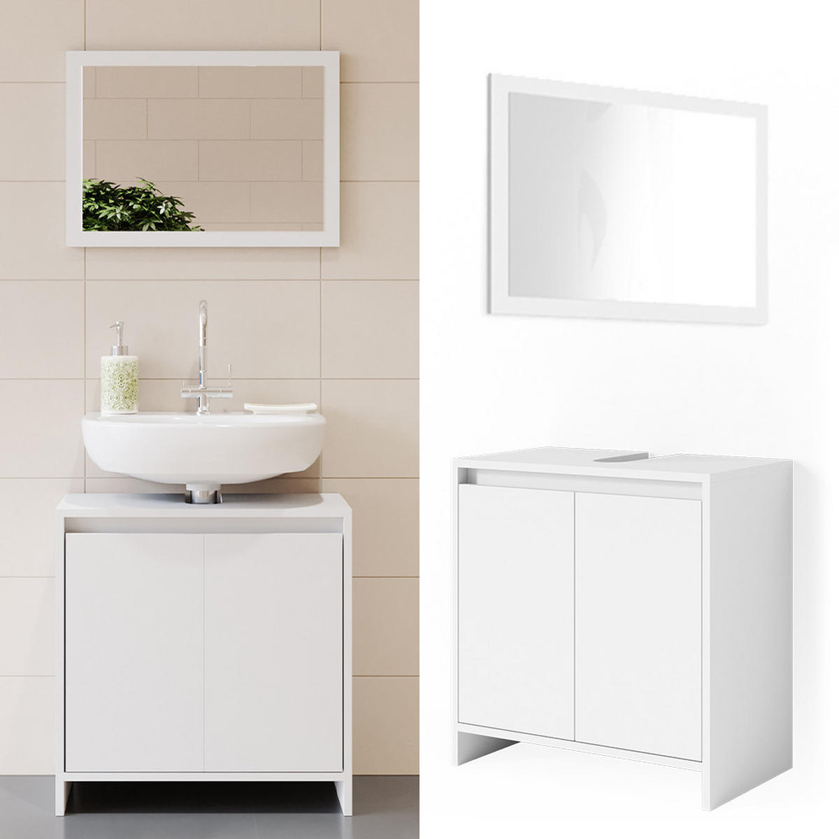 Weiß, Holzwerkstoff (58/60/33cm) - Vicco