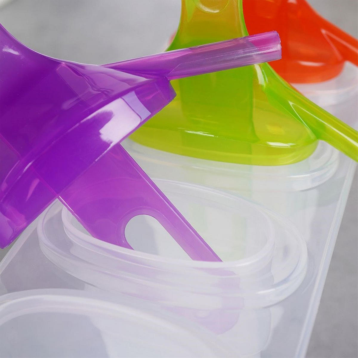 EISCREMEFORM 4 Stück transparent - Multicolor, Kunststoff (21/19/11cm) - Excellent Houseware