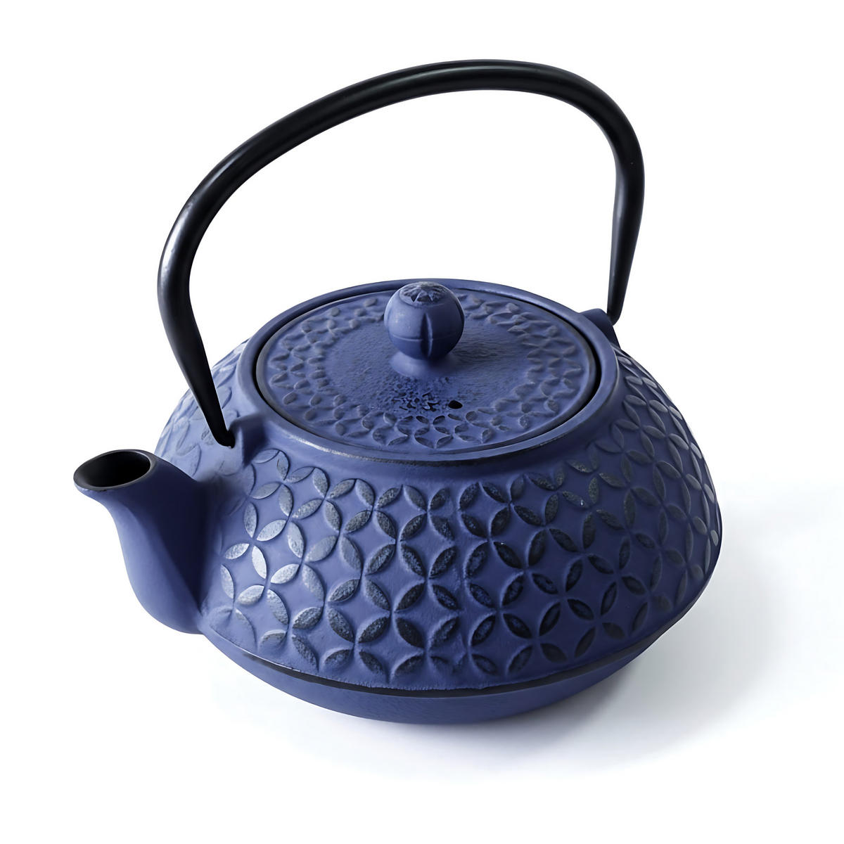 TEEKANNE Gusseisen Sabi 1000 ml - Dunkelblau, Metall (1L) - AROMELIO