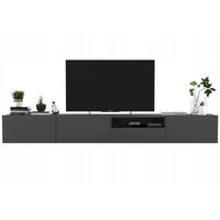 TV-LOWBOARD 2-er Set Enjoy Graphit Matt Schublade 120 cm - Grau, Holzwerkstoff (240/30/35cm) - Meble Lindner