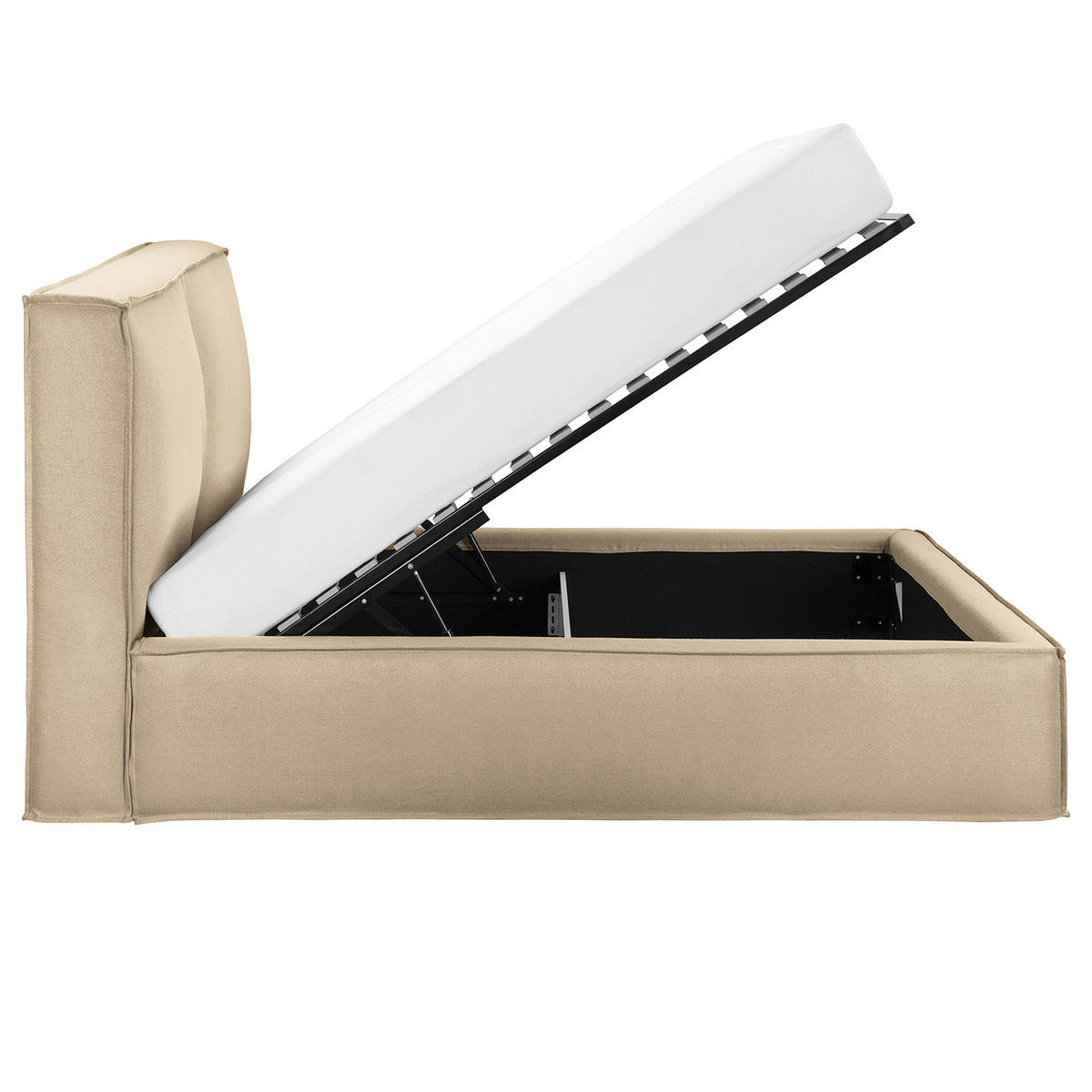 POLSTERBETT - Beige, Textil (180/200cm) - home24