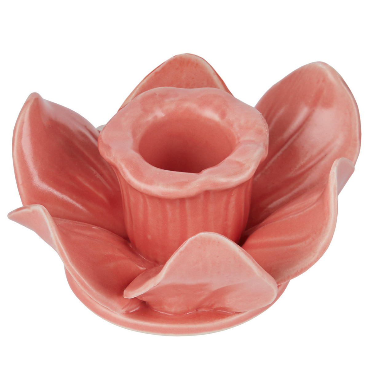 KERZENHALTER Blossom Blüte - Pink, Keramik (10/4.6/10cm) - Butlers