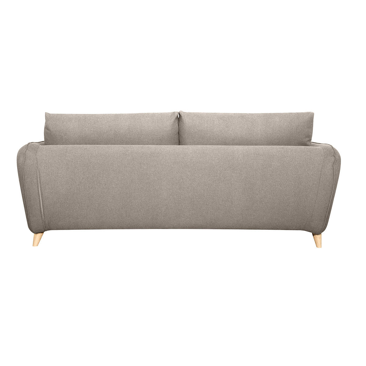 SCHLAFCOUCH Skandinavisch Beige Matratze 10cm 3-Sitzer CREEP - Beige, Textil (103/81/201cm) - Miliboo