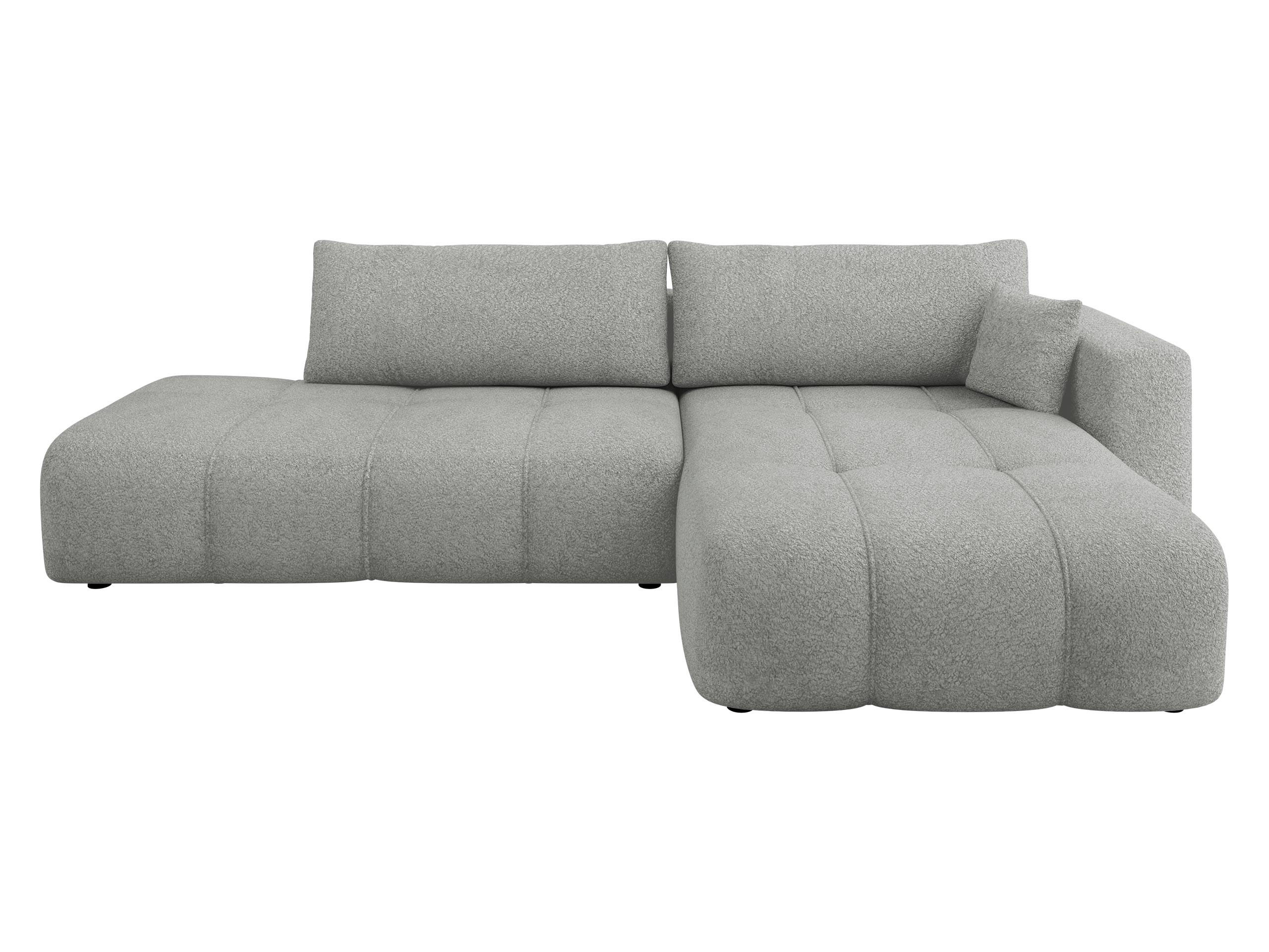 ECKSOFA Furyn O Boucle, Seite: Rechts - Schwarz/Grau, Holzwerkstoff/Kunststoff (262/145cm) - MIRJAN24