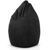 SITZSACK "Drop" 60x60x90cm - 220L - Schwarz, Textil (60/90/60cm) - Green Bean