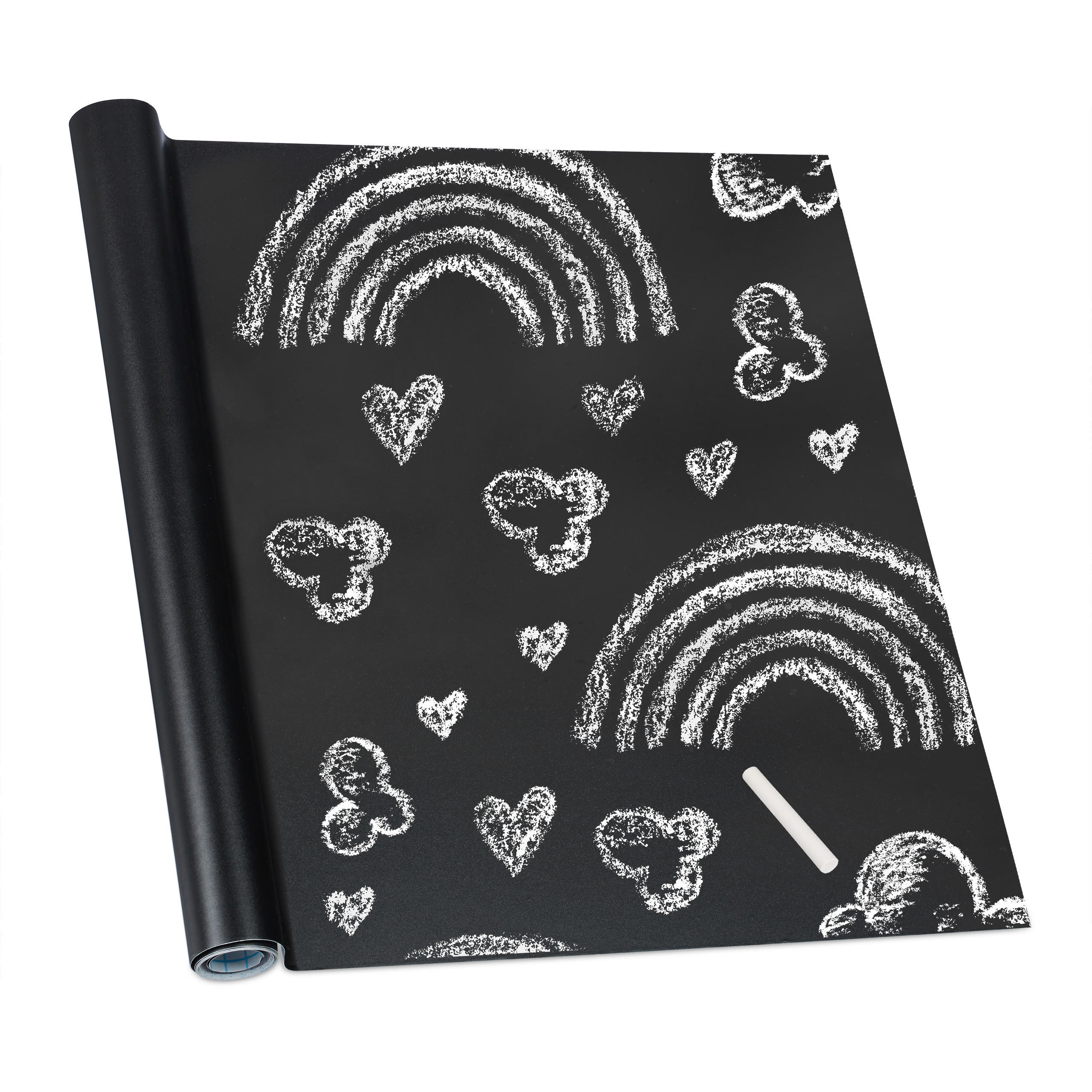 TAFELFOLIE - Schwarz, Wellpappe/Kunststoff (45/3.5/3.5cm) - Relaxdays