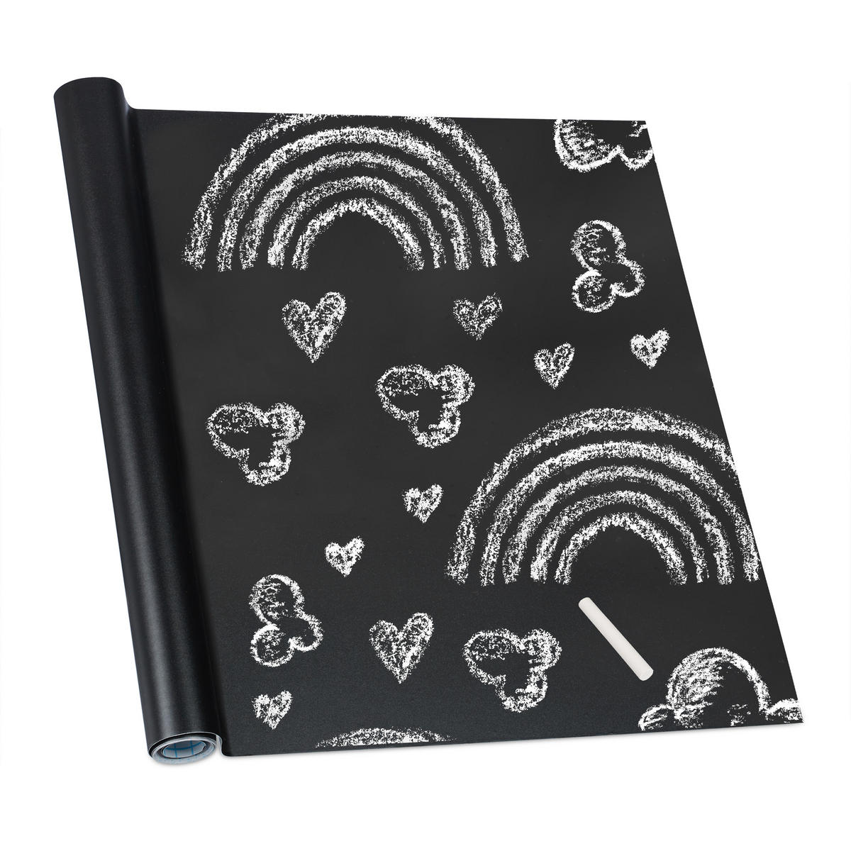 TAFELFOLIE - Schwarz, Wellpappe/Kunststoff (45/3.5/3.5cm) - Relaxdays