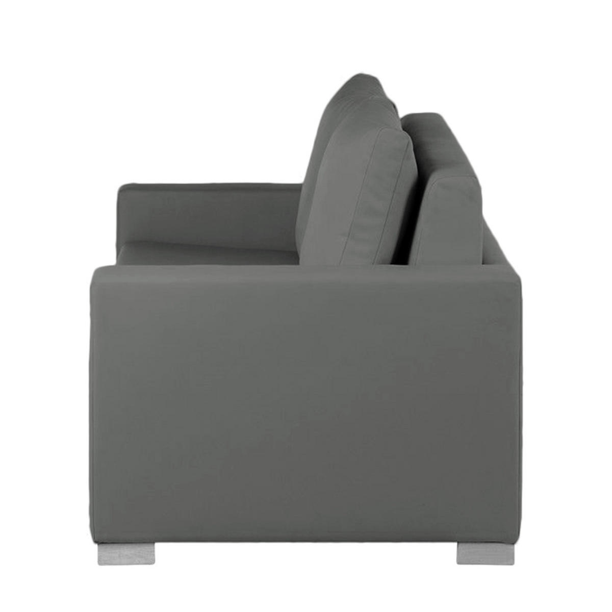SCHLAFSOFA - Silberfarben/Hellgrau, Kunststoff (153/90/90cm) - home24