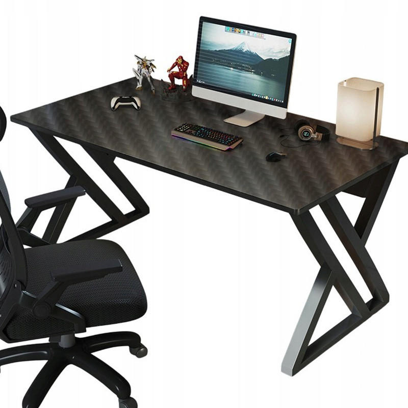 SCHREIBTISCH, schwarz 120x75x60cm - Schwarz, Holzwerkstoff (60/120/75cm)