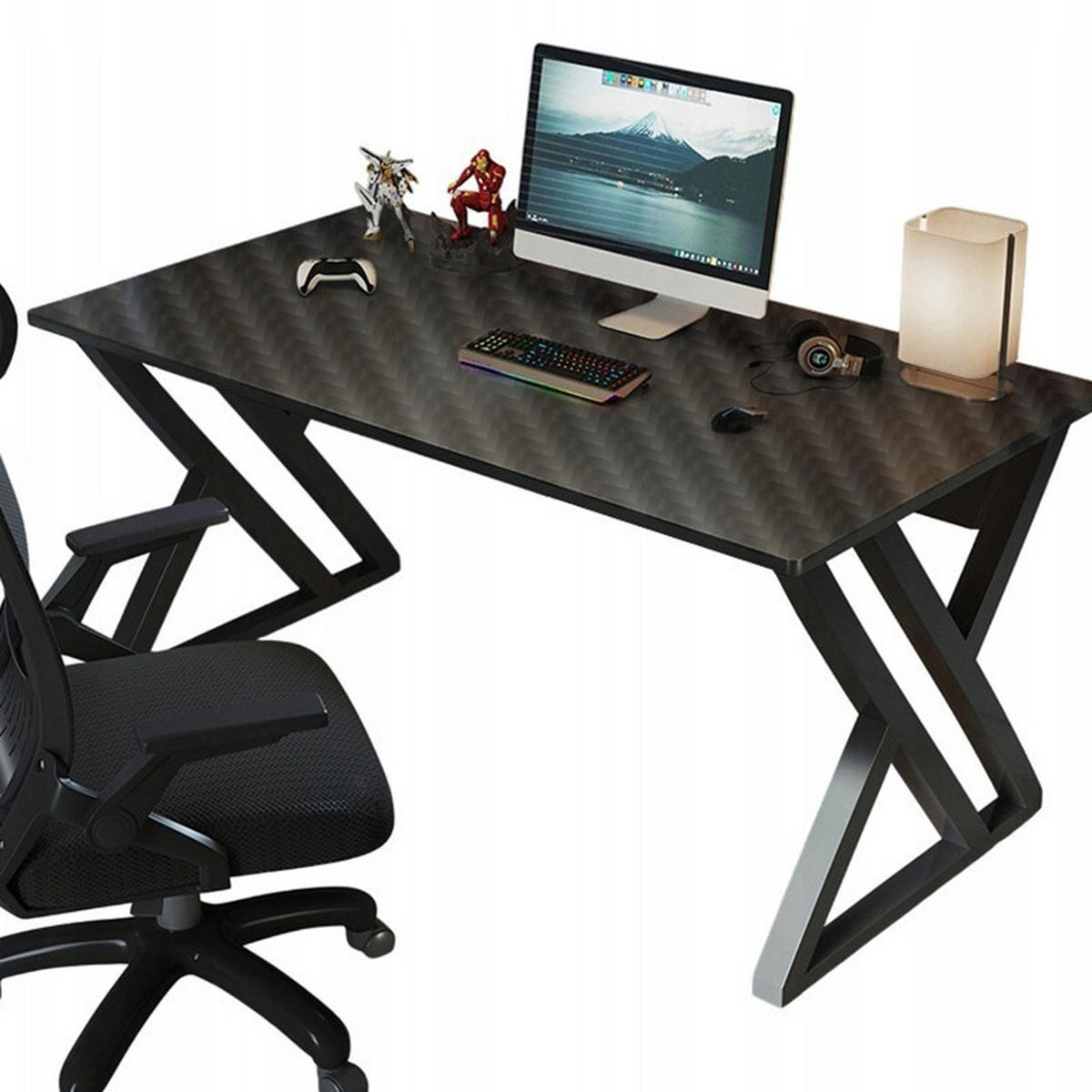 SCHREIBTISCH, schwarz 120x75x60cm - Schwarz, Holzwerkstoff (60/120/75cm)