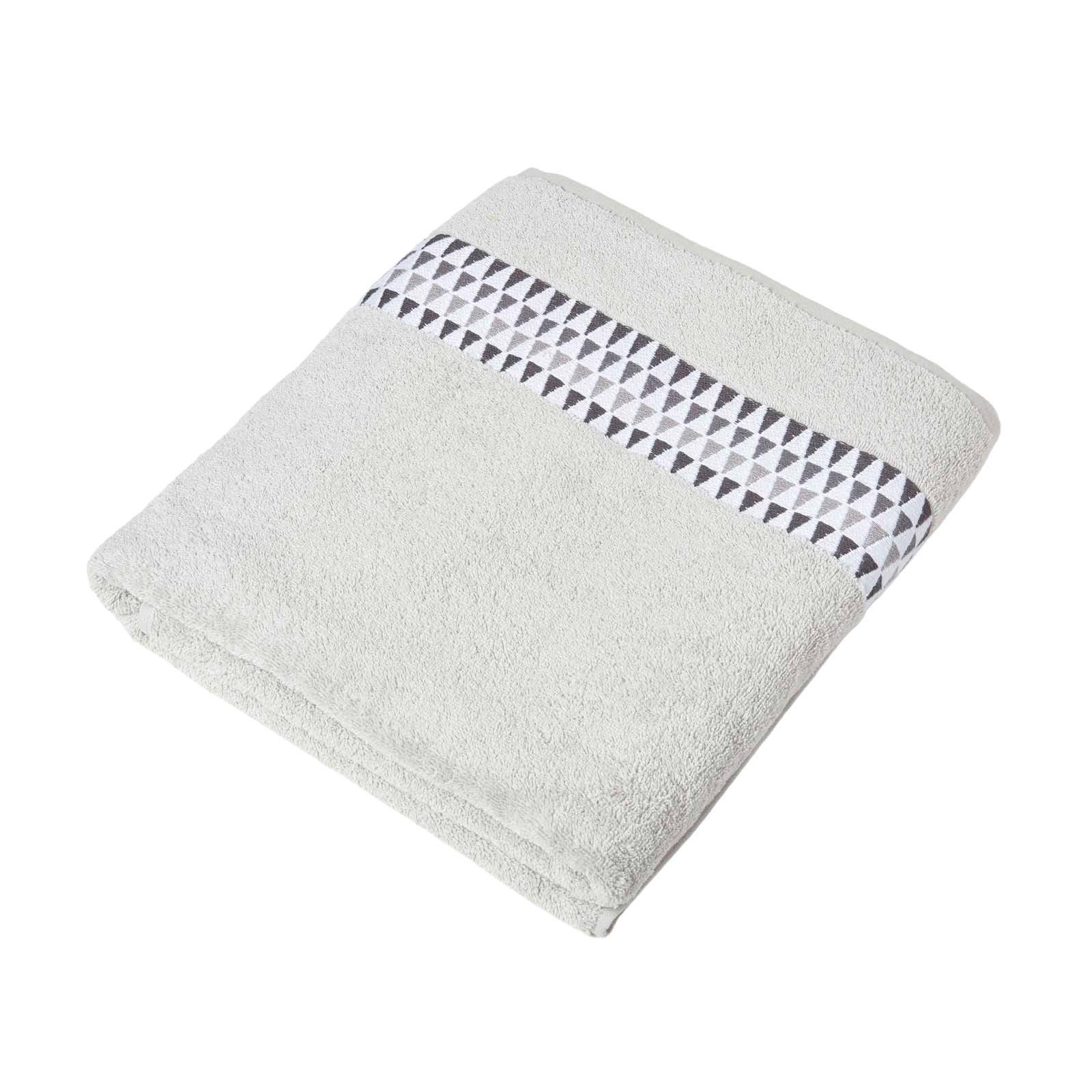 BADETUCH Geometric beige 100/150 cm - Beige, Textil (100/150cm) - Homescapes