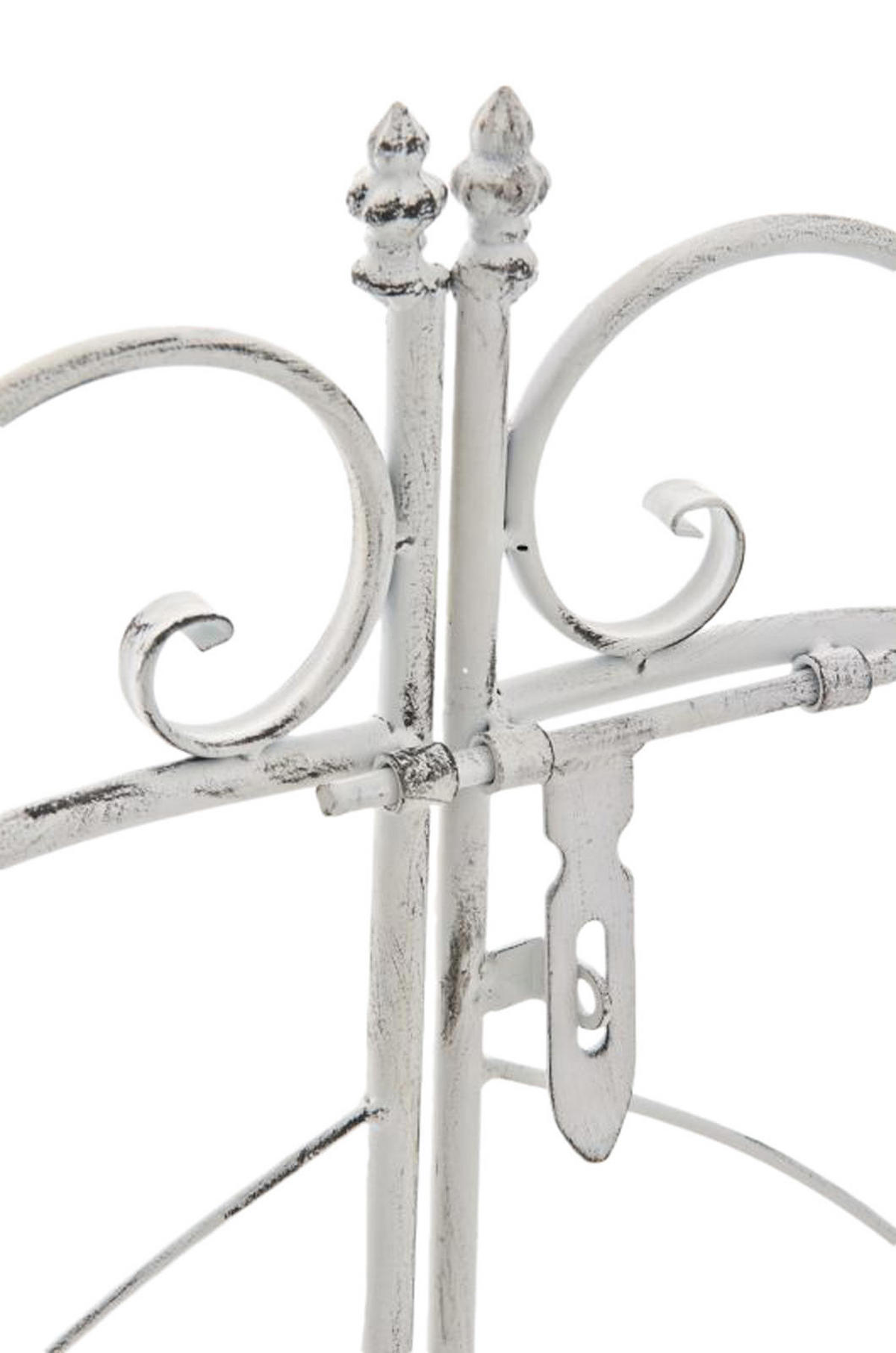 ROSENBOGEN Anders 144x36x270cm Metall Antik-Weiß Rankhilfe - Weiß, Metall (144/270/36cm) - DELUKE
