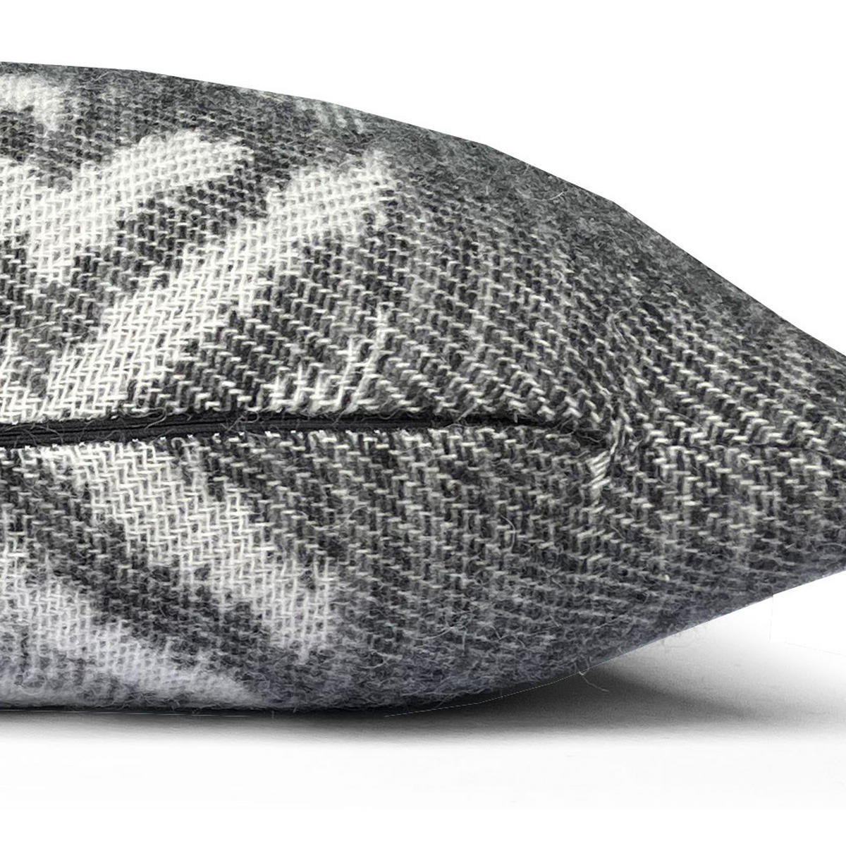 WOLLKISSEN Mochica schwarz Dekostreifen Rechteck 35x60 - Anthrazit, Textil (60/35/12cm) - Malagoon