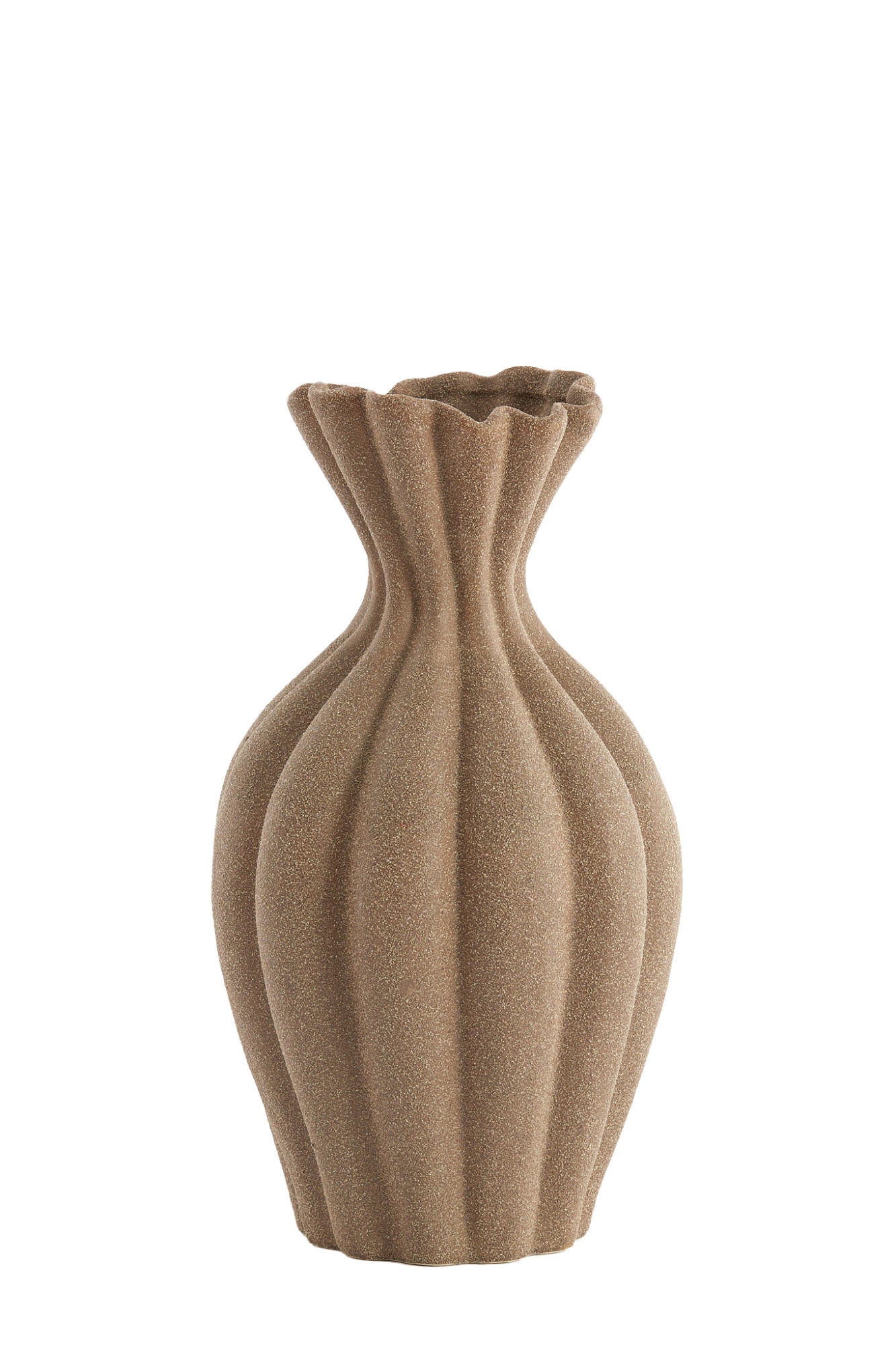 VASE Sillian Braun Ø21,5/40,5 cm - Braun, Keramik (40.5cm) - Light & Living