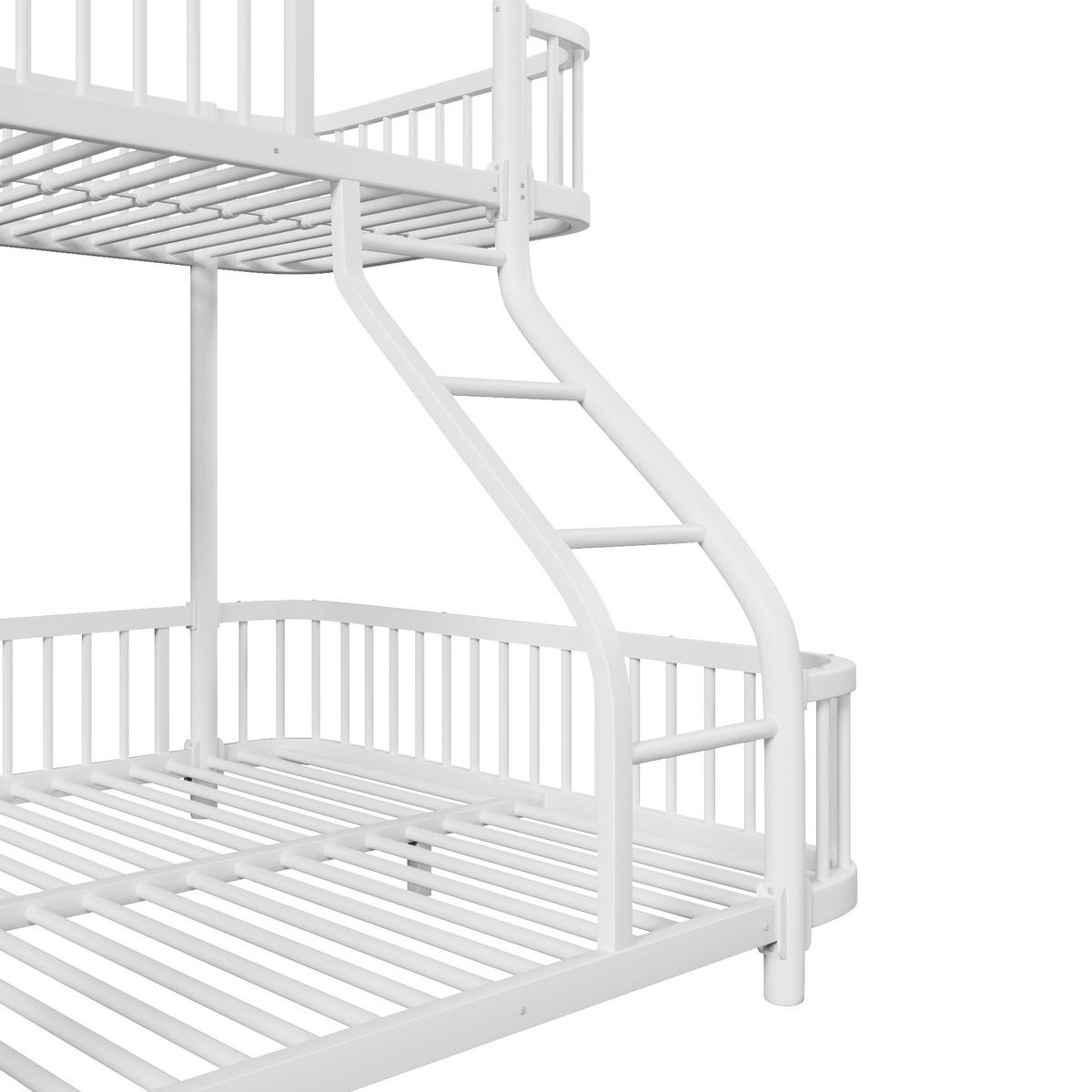 ETAGENBETT Eisen 90/200 cm + 140/200 cm Weiß - Weiß, Metall - Raumix
