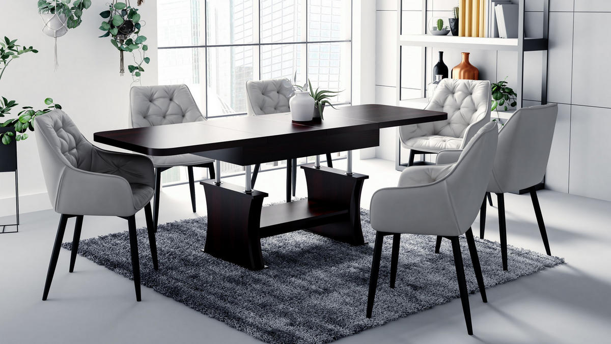 COUCHTISCH rechteckig Walnuss Wenge ausziehbar höhenverstellbar - Wengefarben, Holzwerkstoff (70/120/60cm) - designimpex