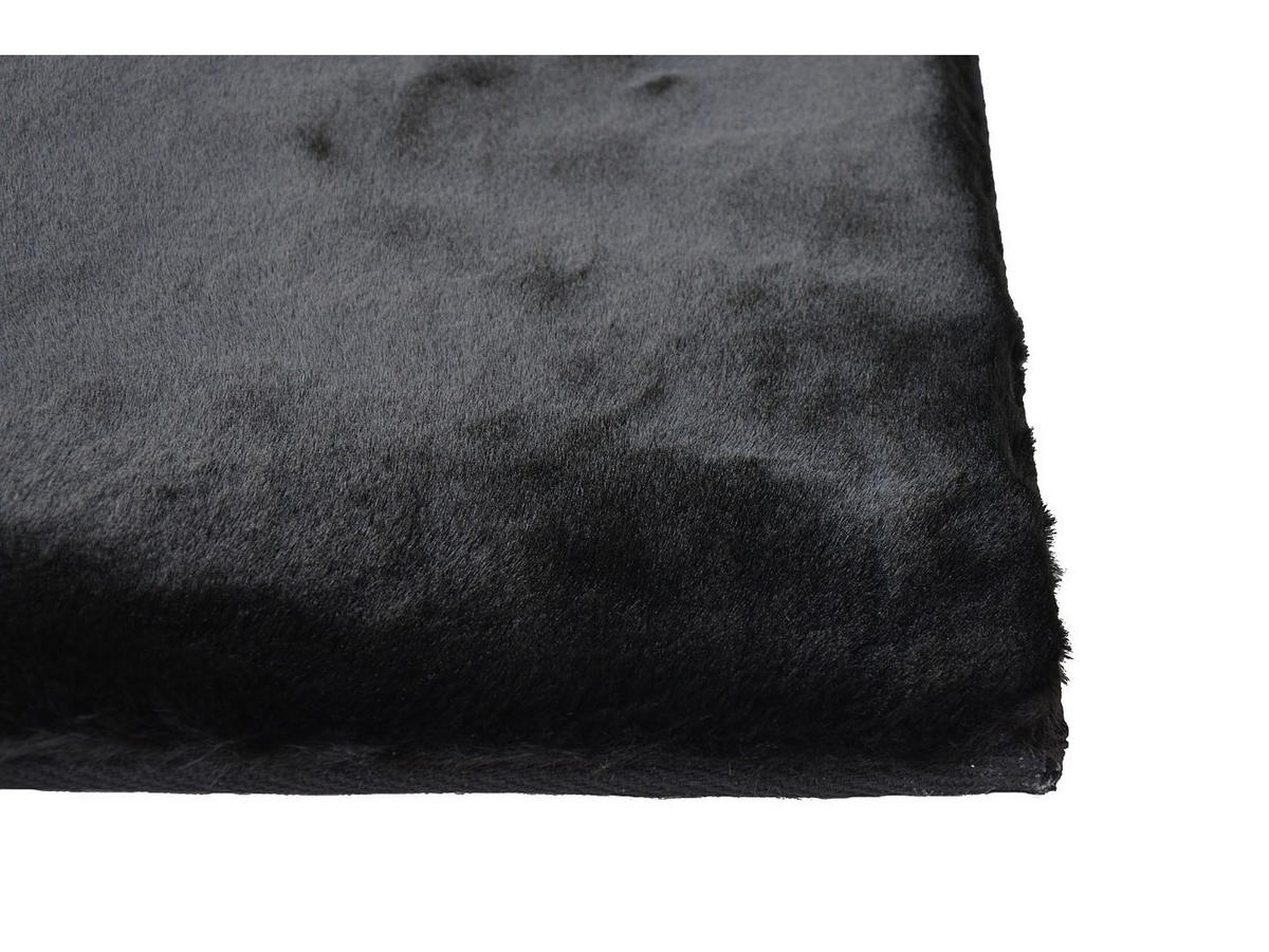 WOHNZIMMERTEPPICH - 230 x 160 - stoff - schwarz Bunny - Schwarz, Textil (230/160cm) - Vente-Unique