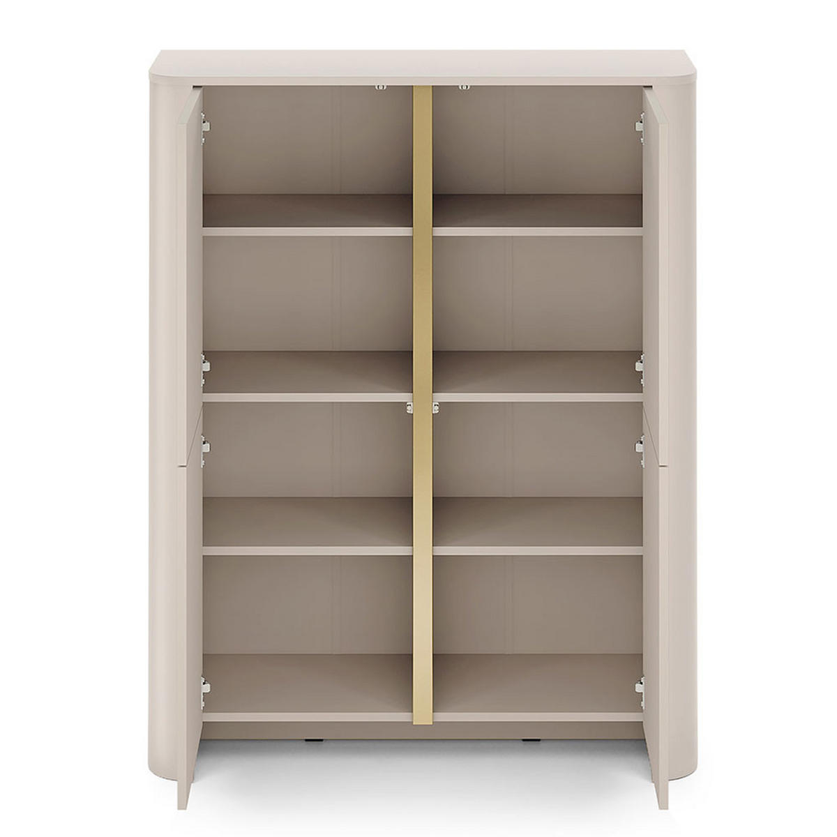 KOMMODE Bari Kaschmir / Gold 103 / 39 / 132cm - Kaschmir, Holz/Holzwerkstoff (103/132/39cm) - Feldmann-Wohnen