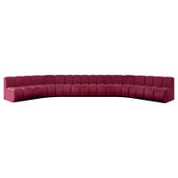 WOHNLANDSCHAFT modulares Sofa Montra-U2 - 581x174x70 cm Bordeauxrot - Bordeaux, Holzwerkstoff/Textil (581/70/174cm) - ALTDECOR