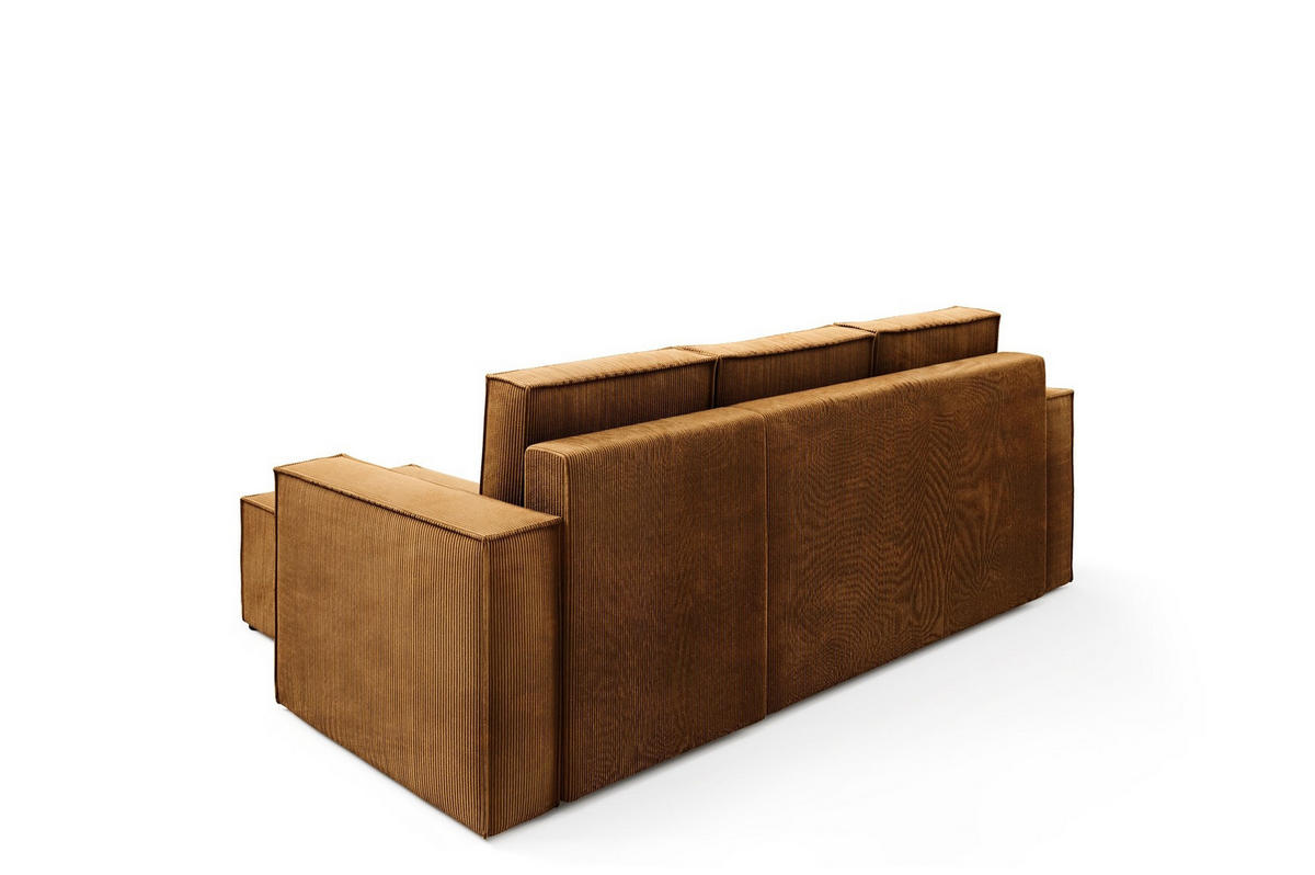 ECKSOFA Roda Gelb, Cord-Ecksofa mit Schlaffunktion - Gelb, Holzwerkstoff/Textil (248/150cm) - Bettso