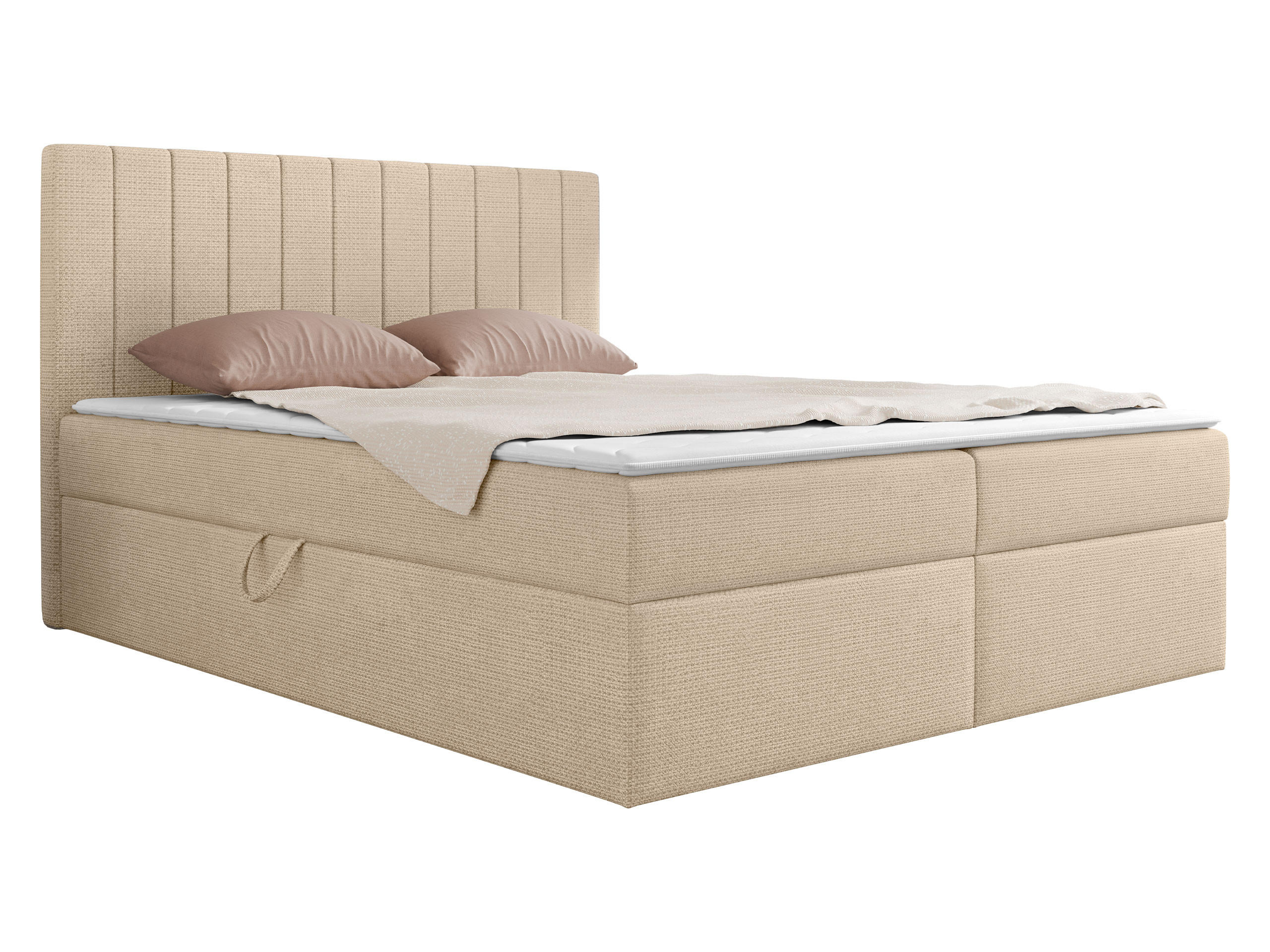 BOXBETT Everest - Beige/Schwarz, Holzwerkstoff/Kunststoff (180/200cm) - MIRJAN24