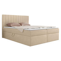 BOXBETT Everest - Beige/Schwarz, Holzwerkstoff/Kunststoff (140/200cm) - MIRJAN24