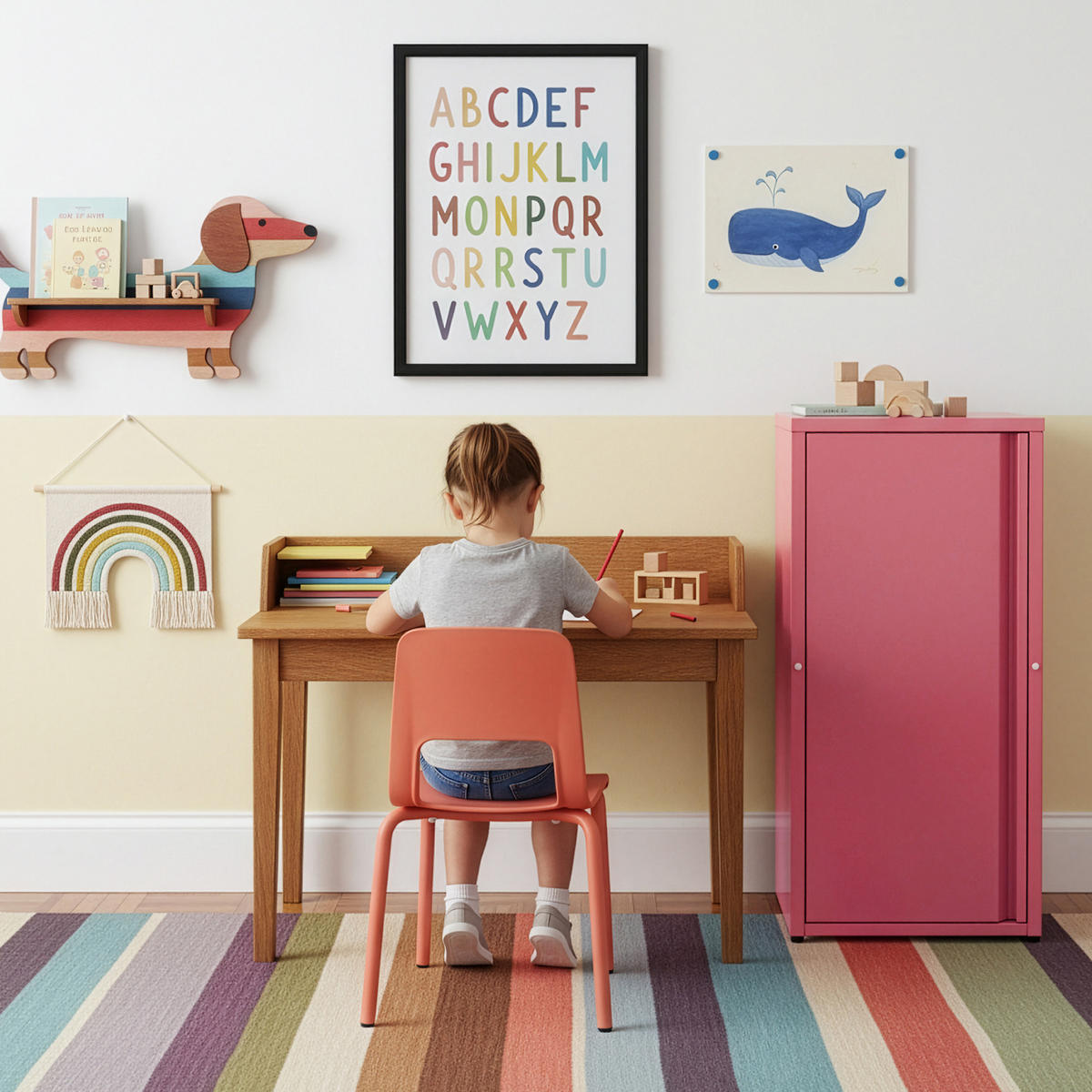 AKTIVNÍ SKŘÍŇ Burlöv - růžová, kov (40/88/35cm) - [en.casa]