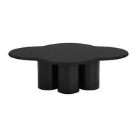 COUCHTISCH - 110 cm x 80 cm - Holz, Platte - Schwarz, Weiß - YAVINA - Schwarz/Weiß, Holz (80/110/34cm) - Vente-Unique
