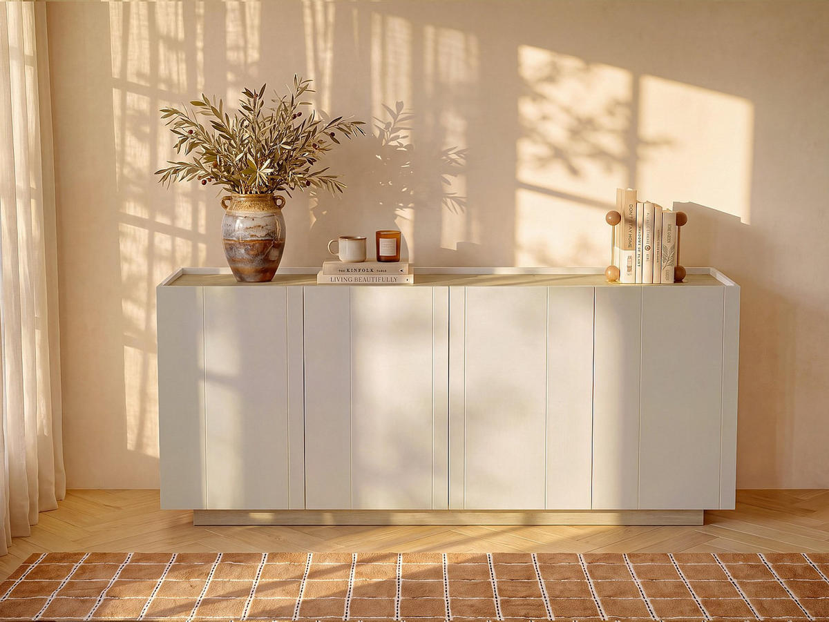 SIDEBOARD - 180 cm x 40 cm - holz - beige, naturfarben hell Anarza - Beige/Naturfarben, Holz (180/82/40cm) - Vente-Unique
