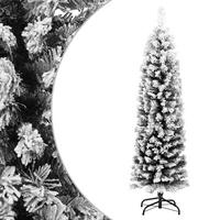 WEIHNACHTSBAUM Künstlicher Schlank Mit Schnee Grün 150 Cm Pvc - Grün, Kunststoff (150cm) - vidaXL