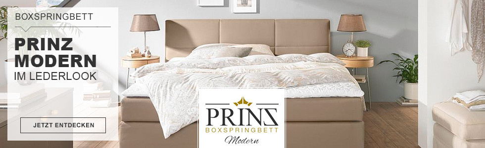 Boxspringbett Prinz modern im lederlook