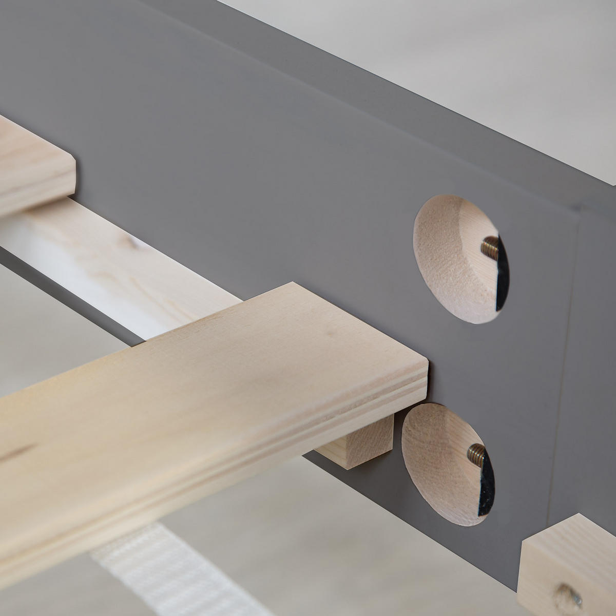 HOLZBETT mit Stauraum 140/200 cm grau - Grau, Holz (140/200cm) - Homestyle4u