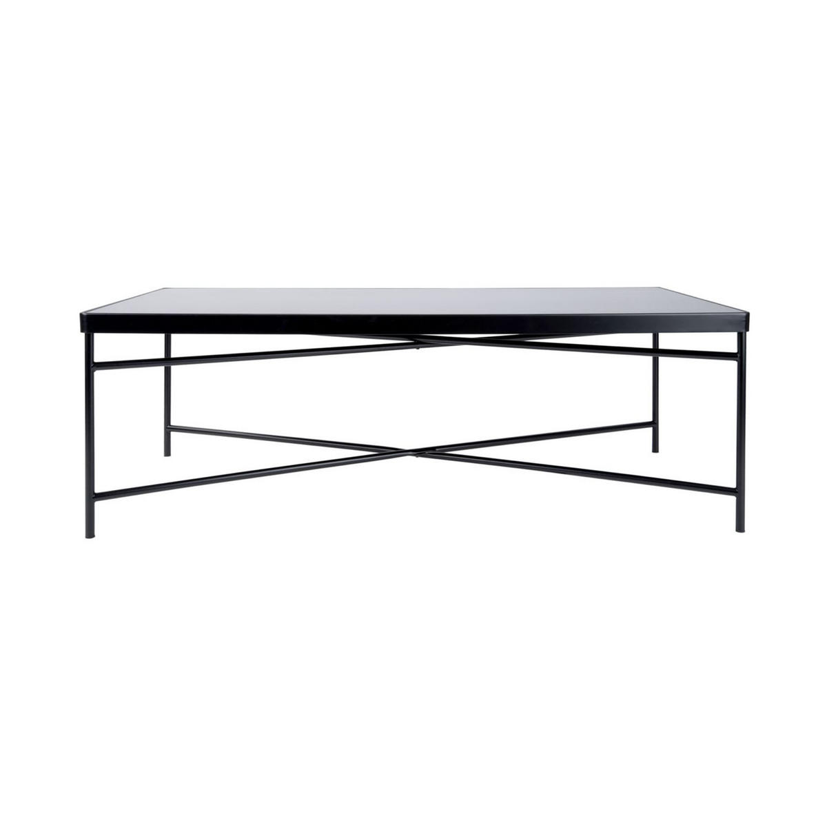 COUCHTISCH Smooth Schwarz 120/60/40 cm - Schwarz, Glas (120/60/40cm) - Leitmotiv