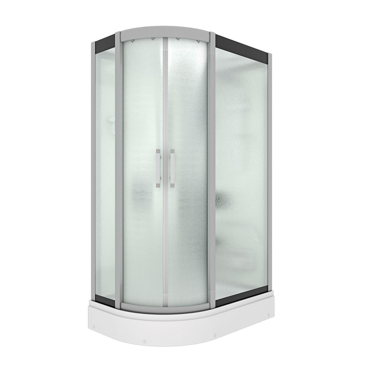 DUSCHE DampfduscheD60-70M3L-EC Weiß 120x80 - Weiß, Glas/Kunststoff (120/80/215cm) - AcquaVapore by Sandra Jentho