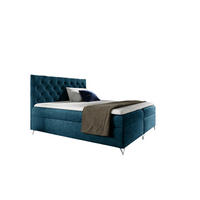 BOXBETT Ambre In überlänge - Blau, Holzwerkstoff/Textil (160/220cm) - Fun Möbel
