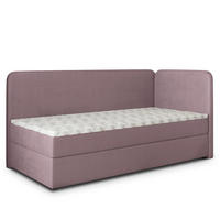 BOXBETT GINA 90x200 cm mit Matratze und Topper, H2+H3 - Rosa - Rosa, Holz (90/200cm) - MASSENO