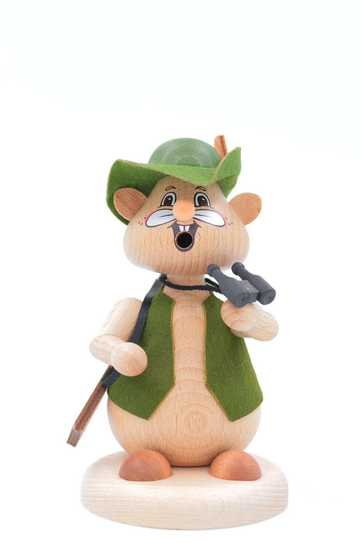 RAUCHFIGUR Hamster Jäger 13 cm - Multicolor, Holz (8/13/0.1cm)